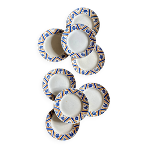 Lot de 8 assiettes plates - anciennes