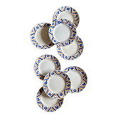 Lot de 8 assiettes plates anciennes - Canada de Moulin des Loups