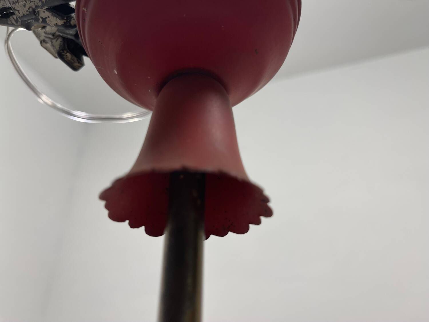 Italian Geometric Bronze chandelier 1950’s