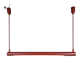 Vintage height adjustable red fluorescent tube lamp (Massive)