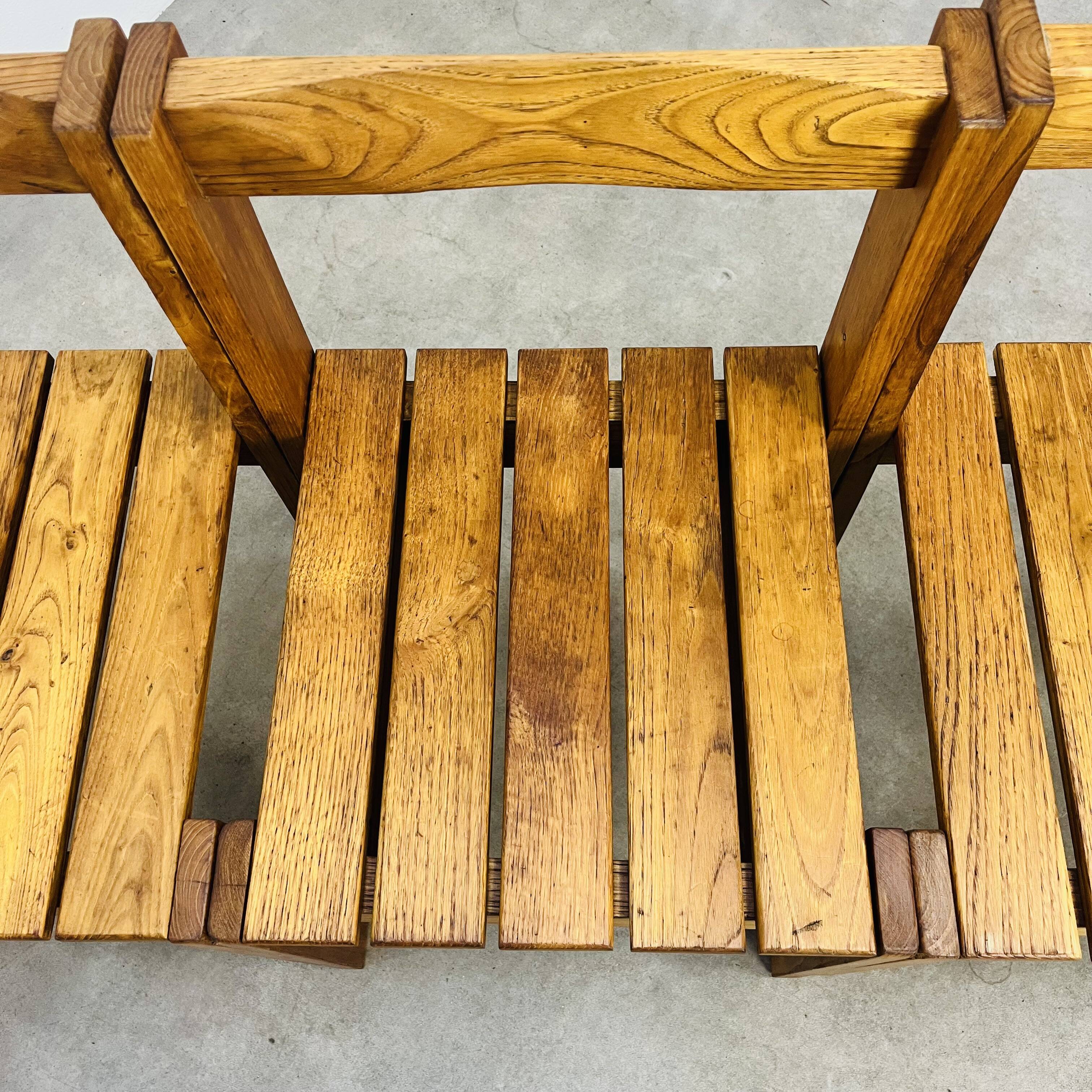 4 minimalist pine chairs Les Arcs, 1960s