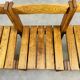 4 minimalist pine chairs Les Arcs, 1960s