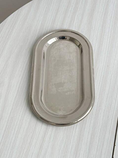 Small vintage tray in lightweight metal