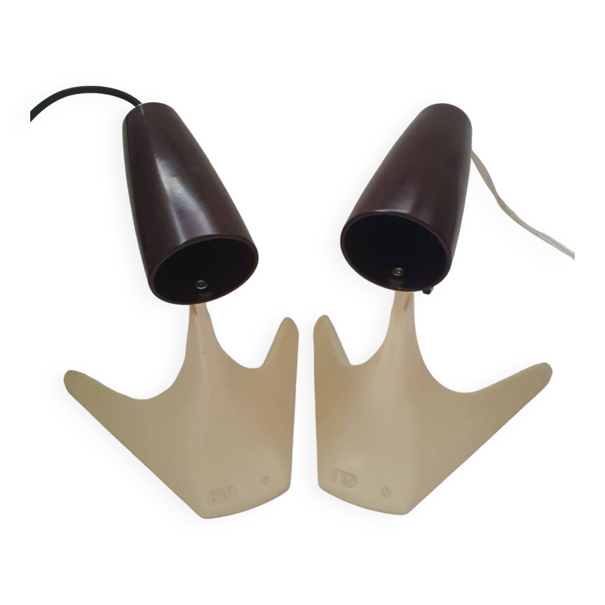 Pair of vintage bakelite table lamps from West Germany in the 1960s