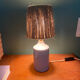 Ceramic lamp and vintage rope lampshade