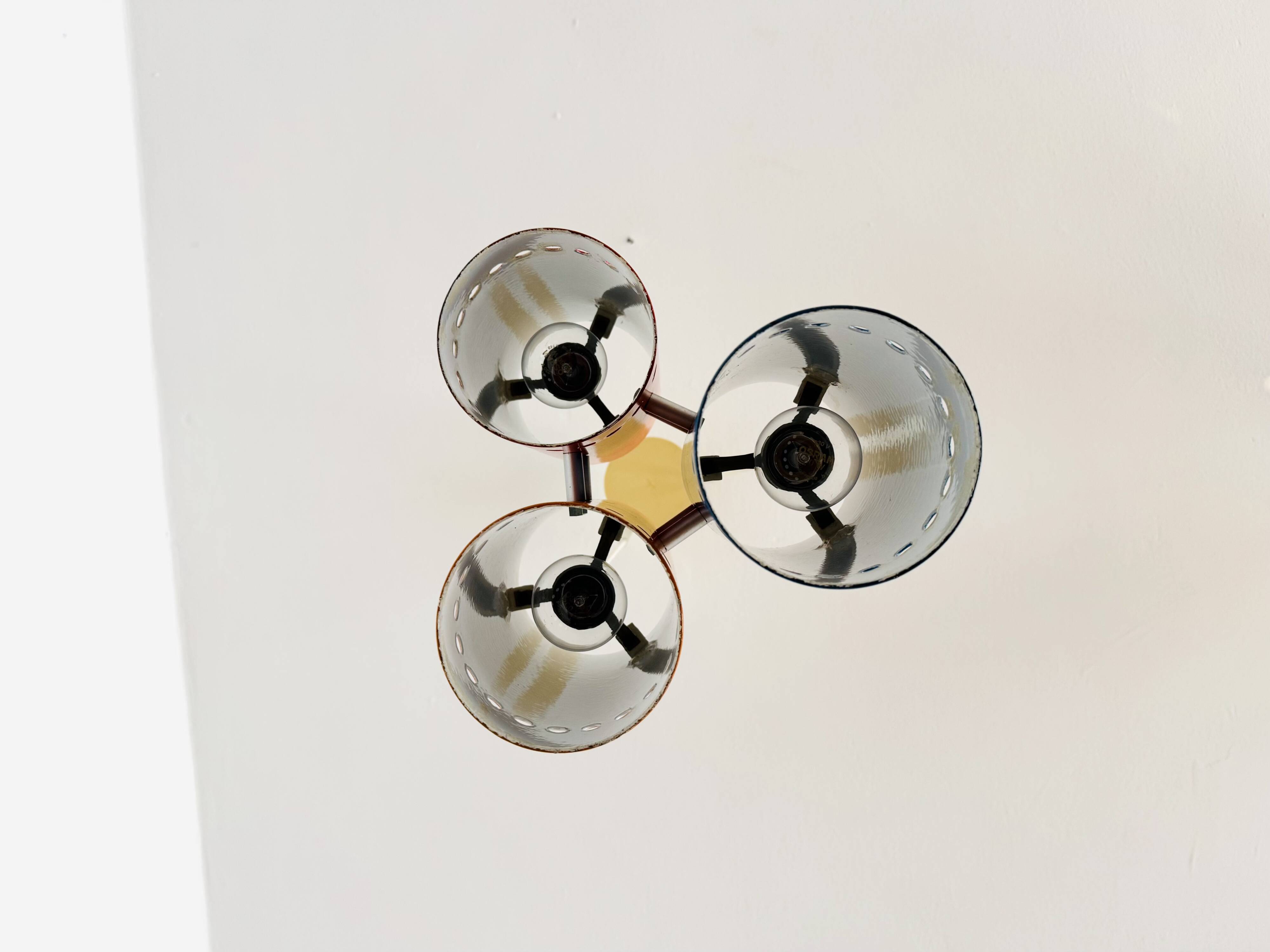 Unique Enameled Cascading Chandelier
