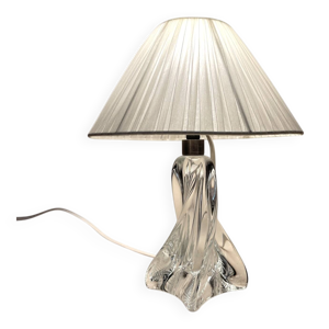 Lampe vintage pied cristal - 1960