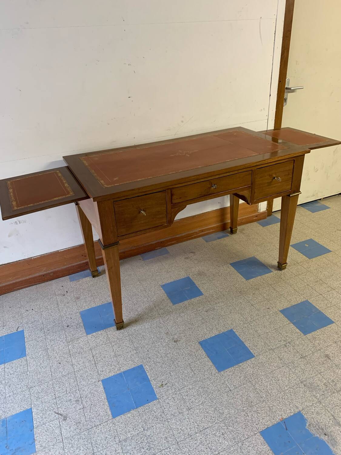 Louis XVI style mahogany desk