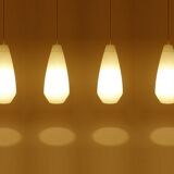 4 XXL vintage pendant lamps, Murano glass, 60s