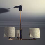 Arlus brass and perspex chandelier 1950