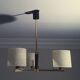 Arlus brass and perspex chandelier 1950