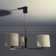 Arlus brass and perspex chandelier 1950