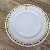 9 assiettes anciennes Théodore Haviland, estampillées et monogrammées