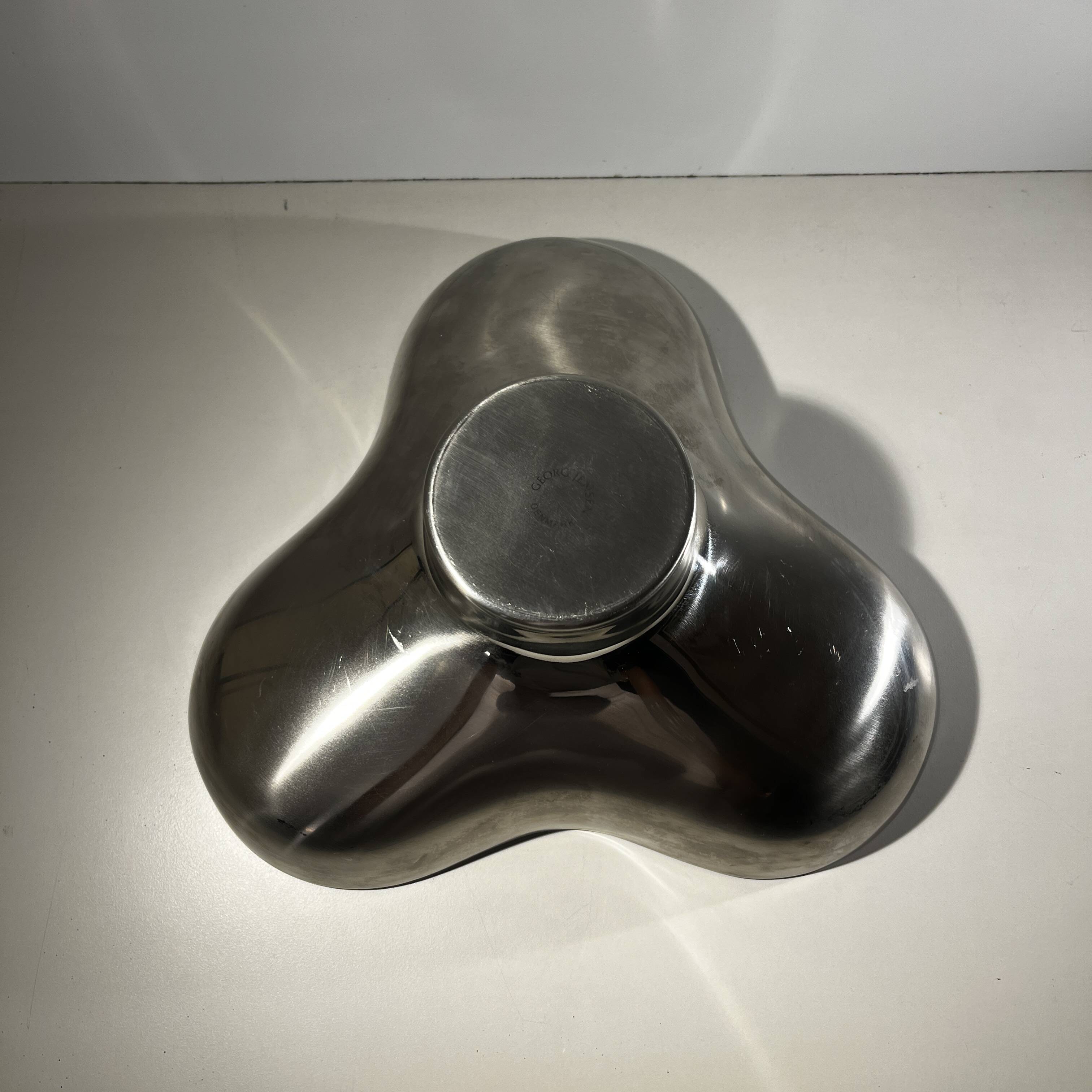 Tripartite dish, stainless steel, Georg Jensen, Denmark 1970s