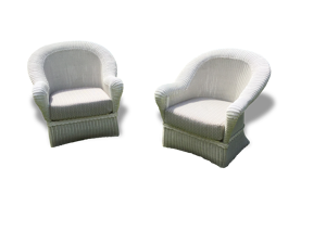 paire de fauteuil en - osier