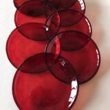 8 Arcoroc Sierra Rubis dinner plates