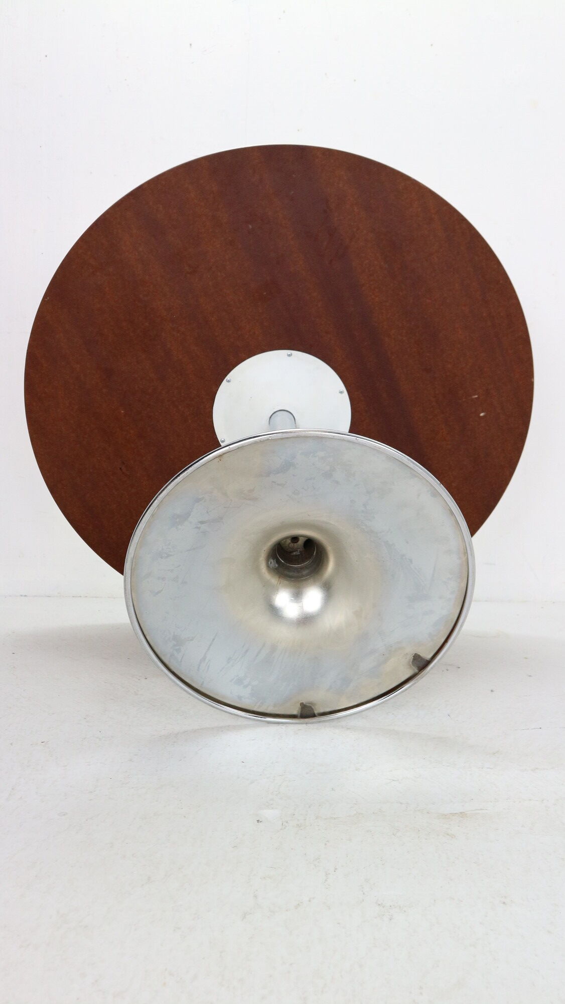 Börje johanson round white & chrome "tulip" dinning table, 1968 sweden