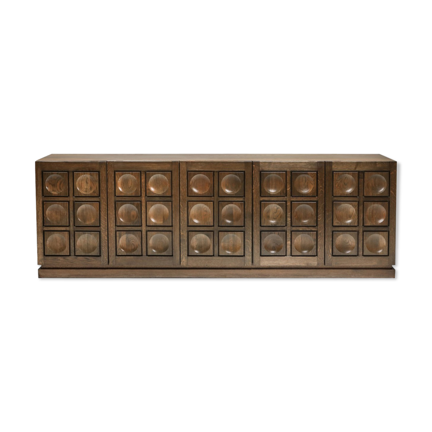 1970 oak graphic buffet