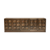 1970 oak graphic buffet