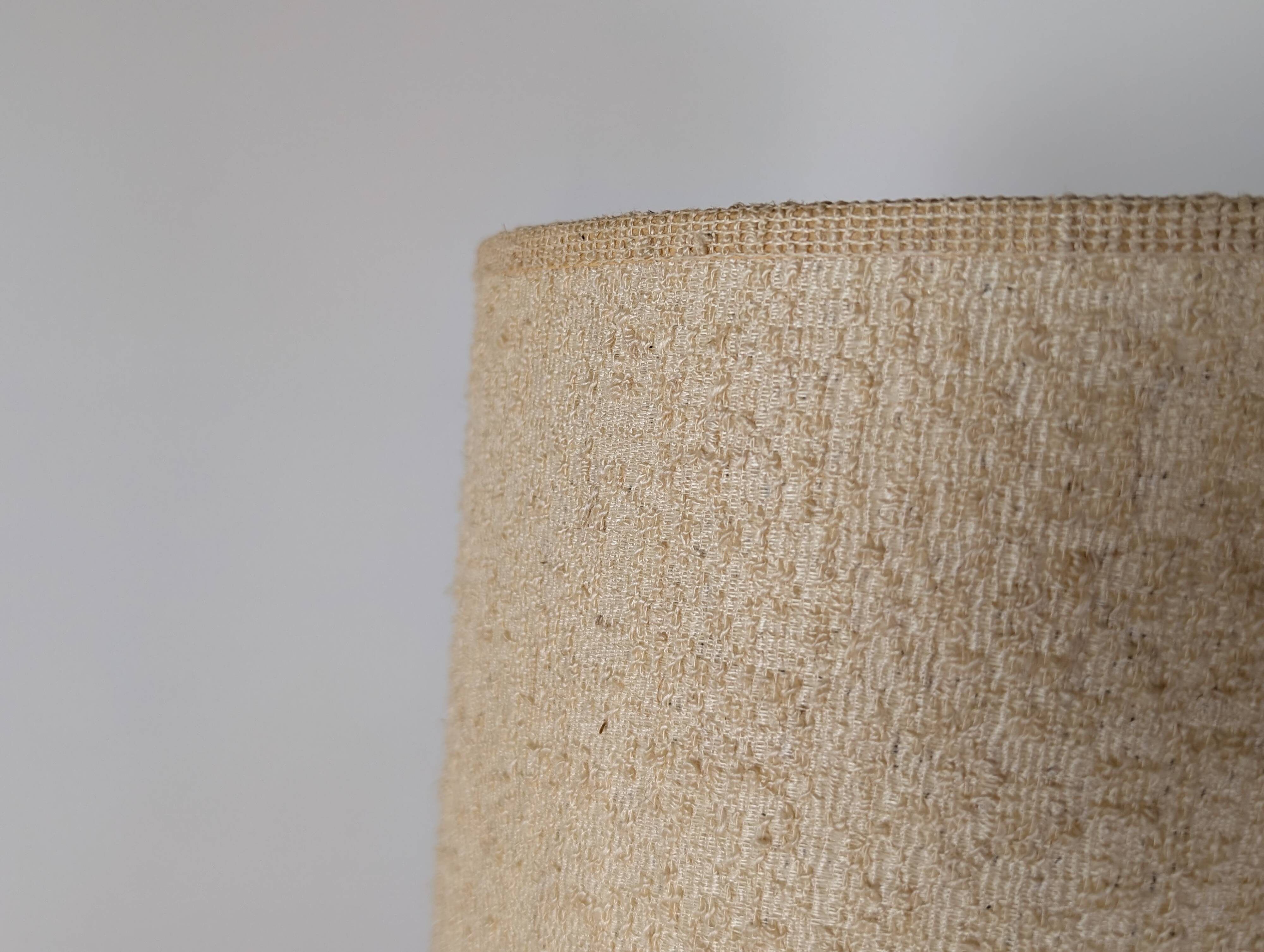 Brutalist oak sculpture lamp