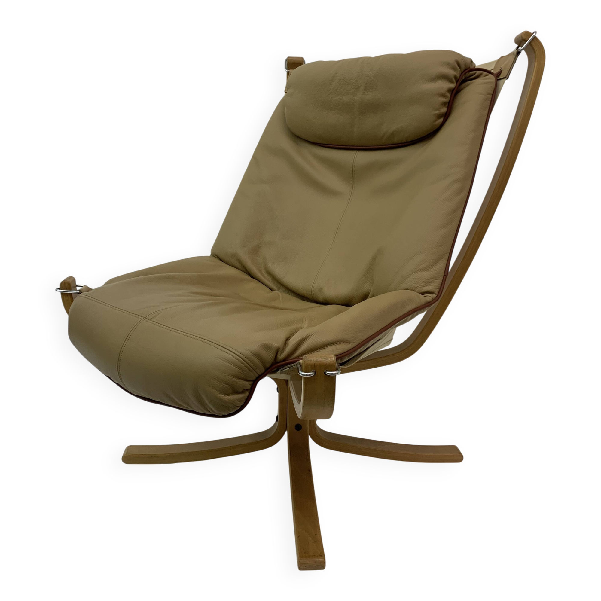 Falcon Leather Lounge Chair by Sigurd Ressel for Vatne Møbler, 1970s