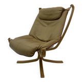 Falcon Leather Lounge Chair by Sigurd Ressel for Vatne Møbler, 1970s