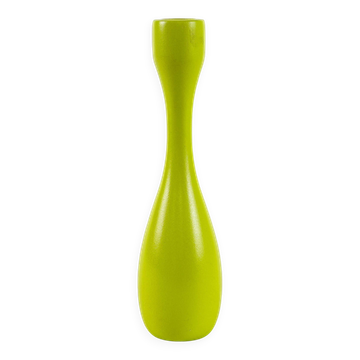 Lime-coloured candlestick, Danish design, 1970s, made in Denmark