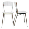 2 chaises de salle à manger en métal formica
