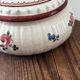 Vintage lot of two shabby chic candy jars hand-decorated.