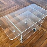 Plexiglas roller table, "Les Invisbles de Marais"