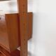 Vintage modular secretary shelf bookcase in teak from the 60s