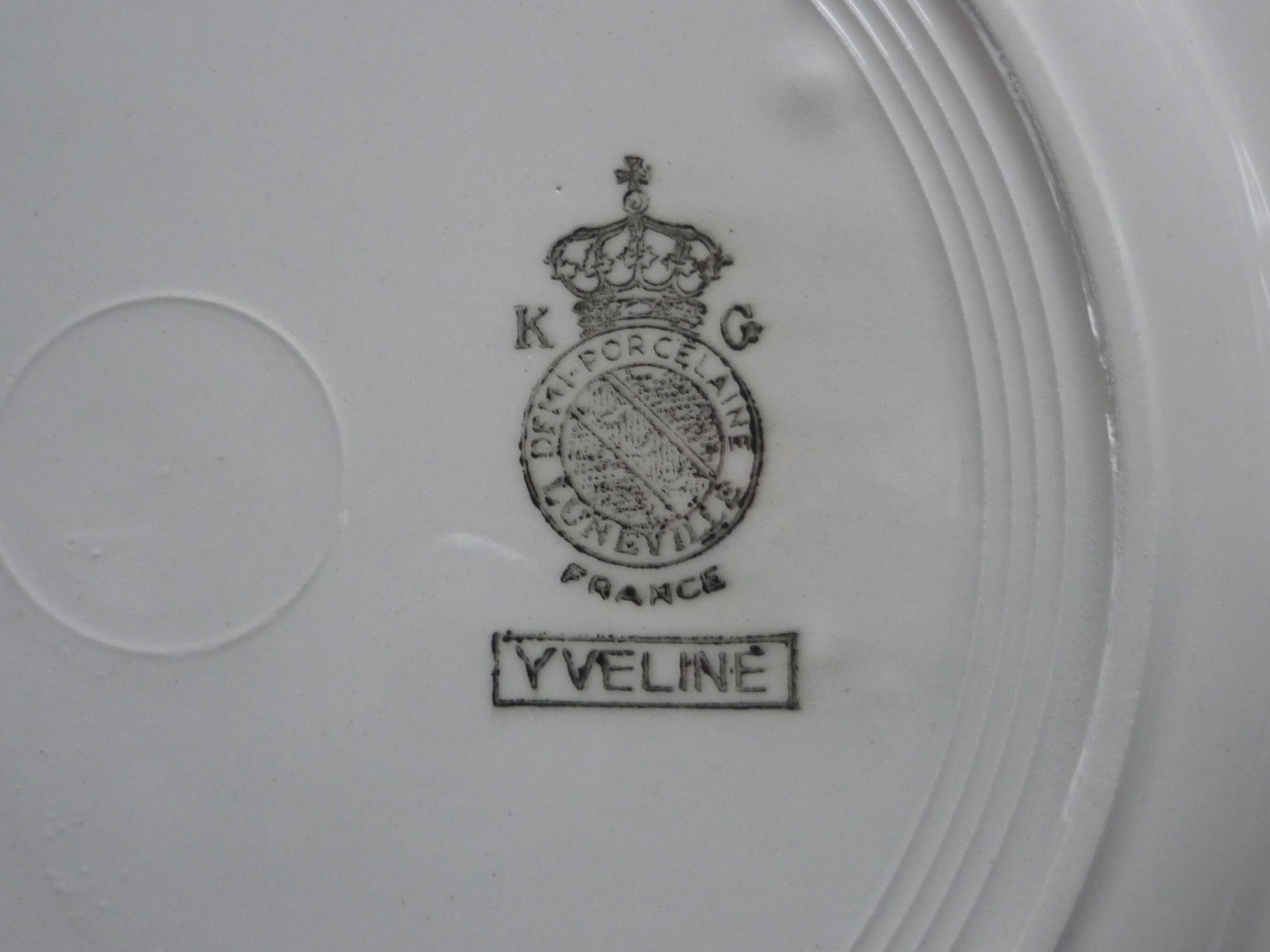 6 plates flat luneville model yveline