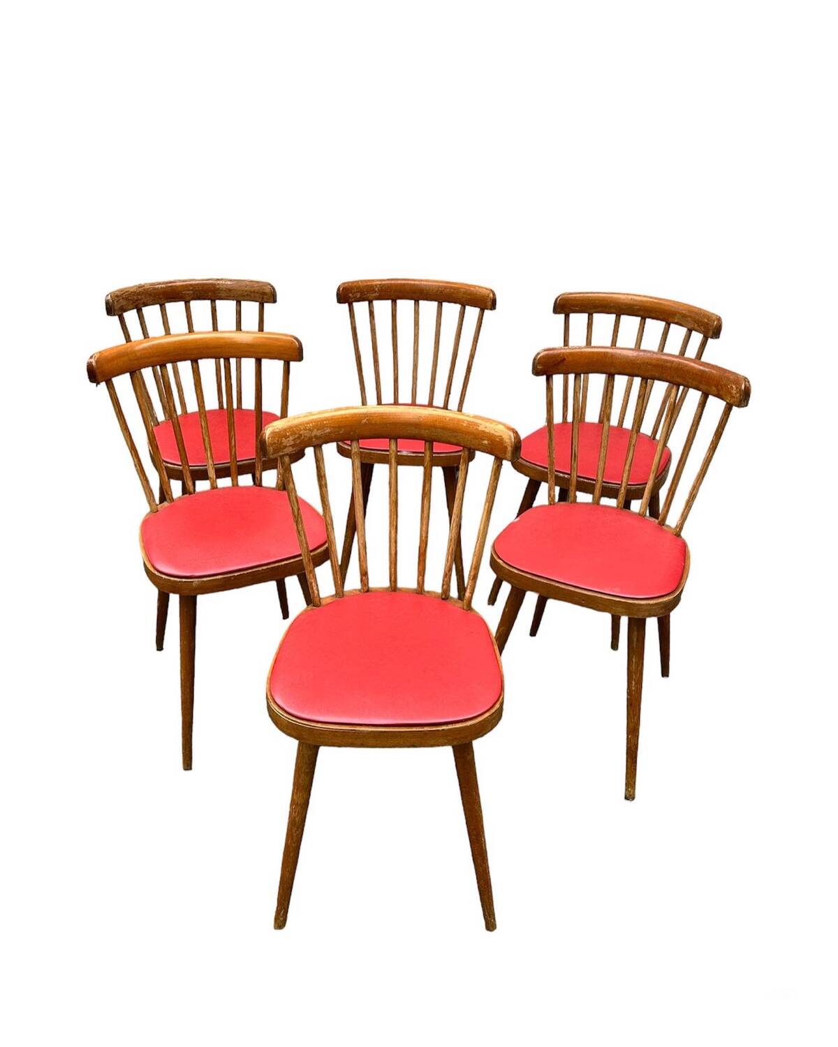 6 Chaises Baumann vintage