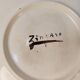Vintage glazed ceramic cake plate signed ZINGARO - Italy 1960s