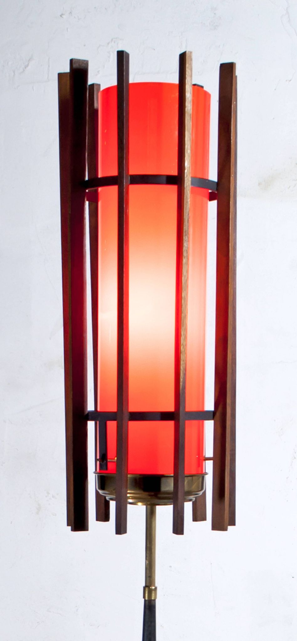 Vistosi Mid-Century Modern "Incamiciato" Murano Glass Italian Floor Lamp,50