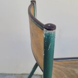 Pair of vintage Mullca metal school chairs 1950s