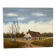 Petit tableau paysage de campagne huile sur toile