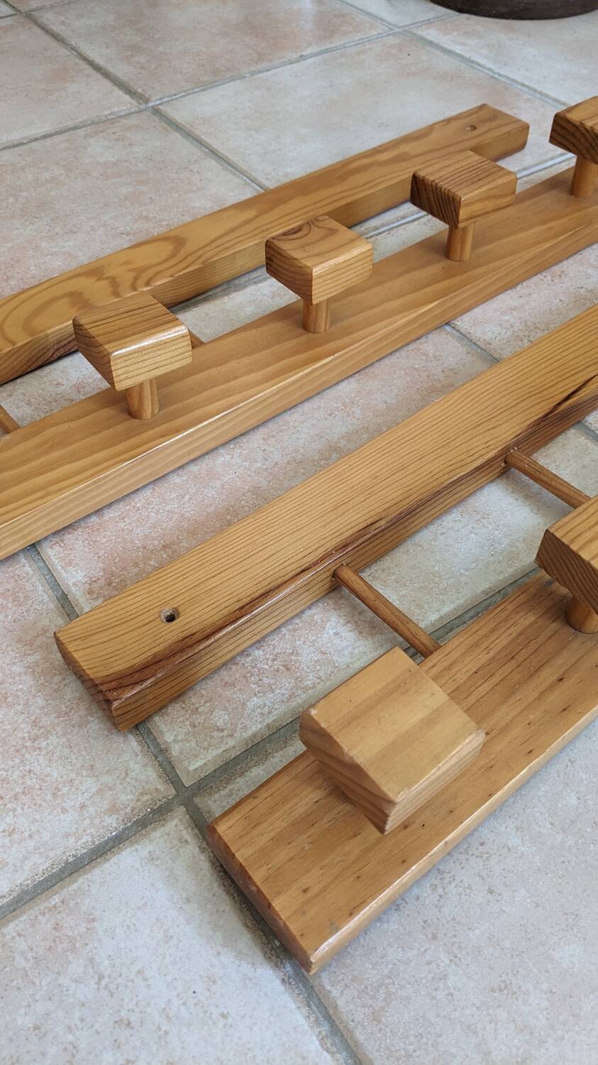 Pair of vintage coat hooks from the 70s and 80s