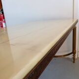 Marble and brass coffee table