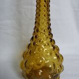 Carafe Empoli Italy Genie bottle in amber glass