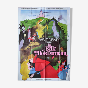 Affiche de cinéma originale "La belle au bois dormant" Walt Disney