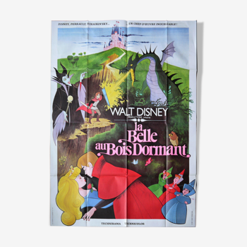 Original movie poster  "La belle au bois dormant"  Walt Disney