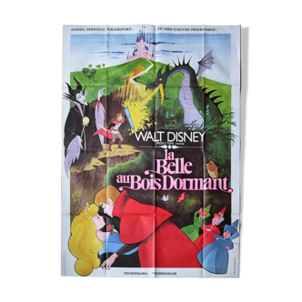Affiche de cinéma originale "La belle au bois dormant" Walt Disney