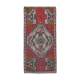 Coral red vintage rug 91x45cm