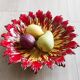 Fruit bowl, dish, in Vallauris style slip