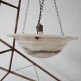 Antique French Alabaster Plafonnier Pendant Light