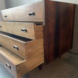 Coiffeuse, commode scandinave en palissandre, années 60