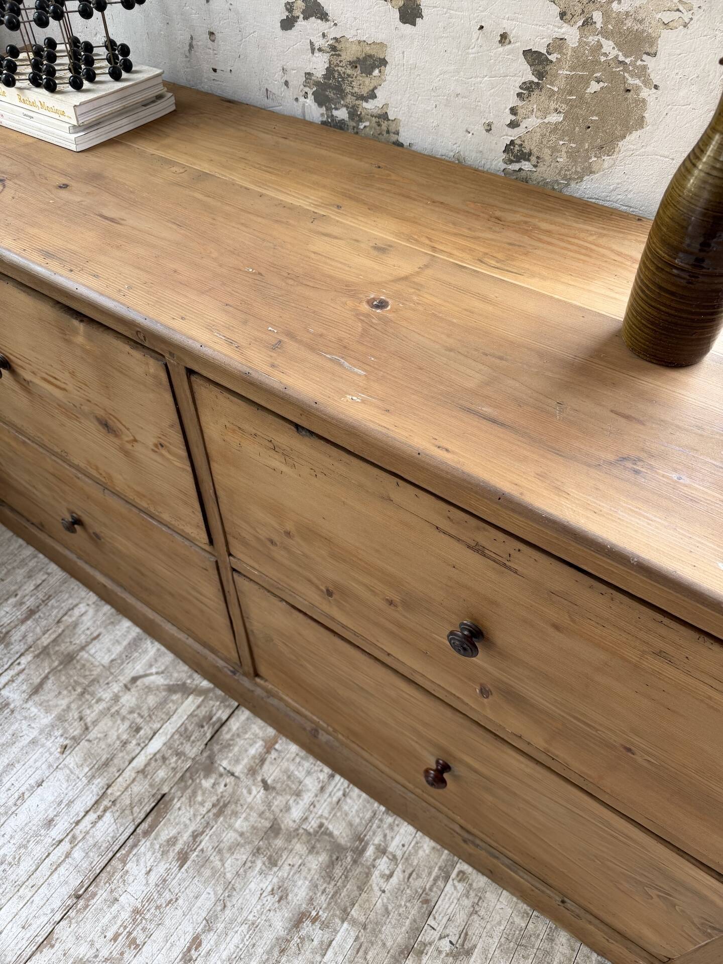 1950s pine workshop furniture 175cm