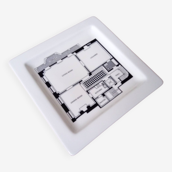 Fishs Eddy design square porcelain pocket tray
