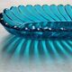 Antique Baccarat bowl in 19th century blue crystal